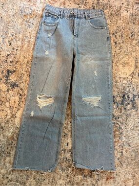 SHEIN Light Blue Washed Denim Jeans